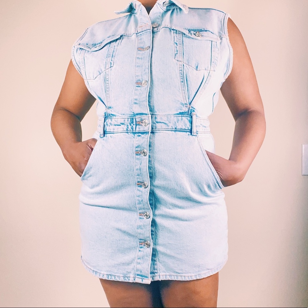 ZARA Sleeveless jean dress